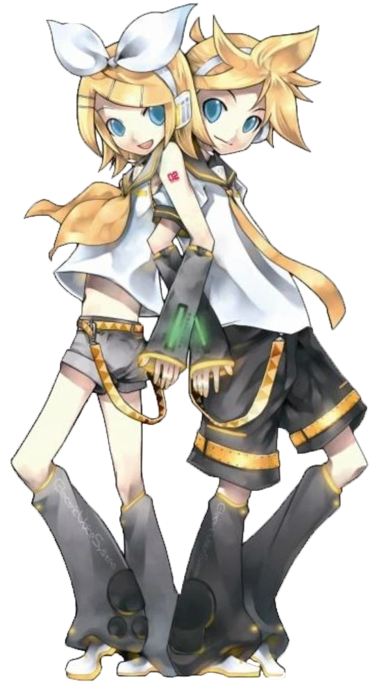 An image of Kagamine Rin and Len V2's character art.